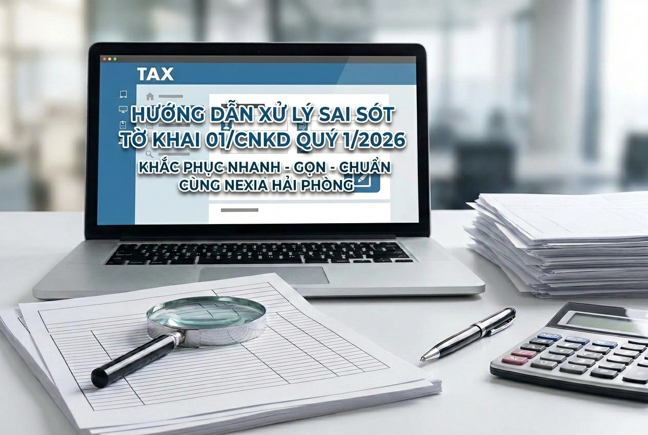 Hướng dẫn xử lý sai sót tờ khai 01/CNKD Quý 1/2026