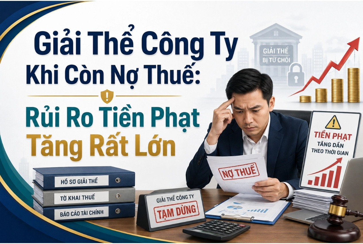 Giải Thể Công Ty Khi Còn Nợ Thuế: Rủi Ro Tiền Phạt Tăng Rất Lớn