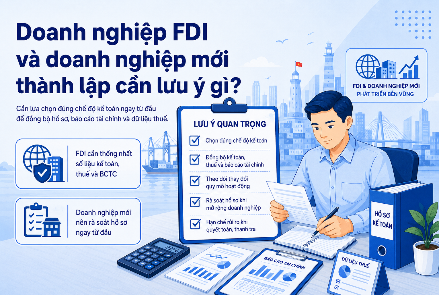 Doanh nghiệp FDI và doanh nghiệp mới thành lập cần lưu ý gì Doanh nghiệp FDI và doanh nghiệp mới thành lập cần lưu ý lựa chọn đúng chế độ kế toán ngay từ đầu