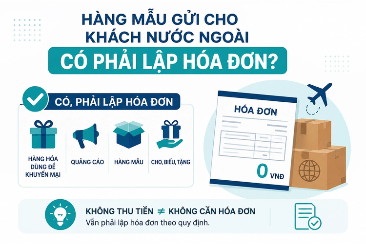 Hàng mẫu gửi khách nước ngoài có phải lập hóa đơn? Hàng mẫu gửi cho khách nước ngoài có phải lập hóa đơn không