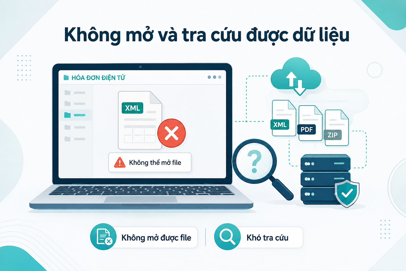 Không mở và tra cứu được dữ liệu hóa đơn điện tử