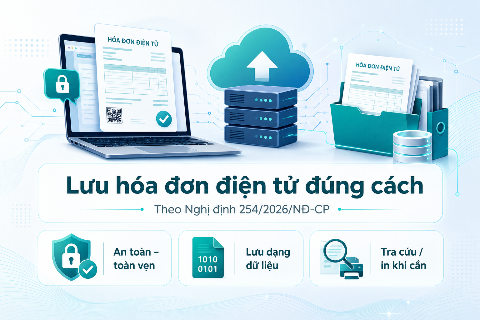 Lưu hóa đơn điện tử đúng cách theo Nghị định 254/2026/NĐ-CP