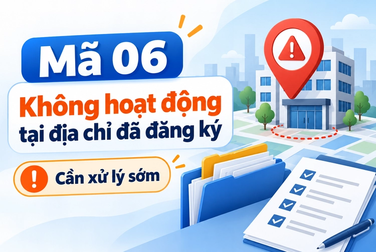 Mã số thuế 06 không hoạt động tại địa chỉ đã đăng ký