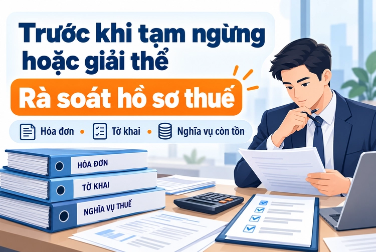 Rà soát hồ sơ thuế trước khi tạm ngừng hoặc giải thể doanh nghiệp