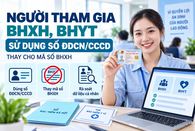 Sử dụng số định danh cá nhân CCCD thay mã số BHXH Sử dụng số định danh cá nhân CCCD thay mã số BHXH